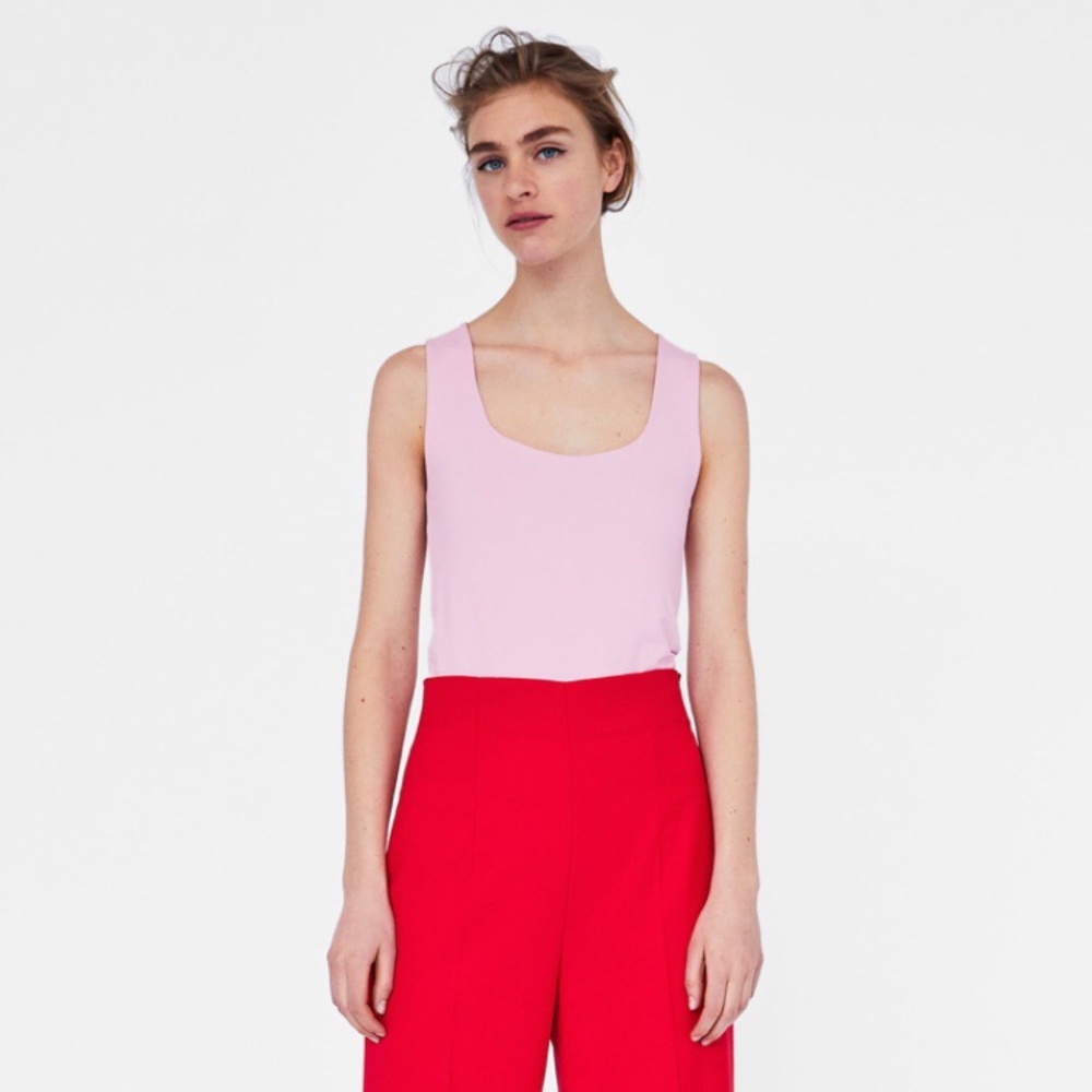 Zara Wide Strap Stretch Top